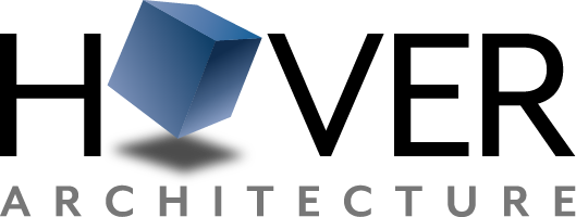 Hover logo with black text.